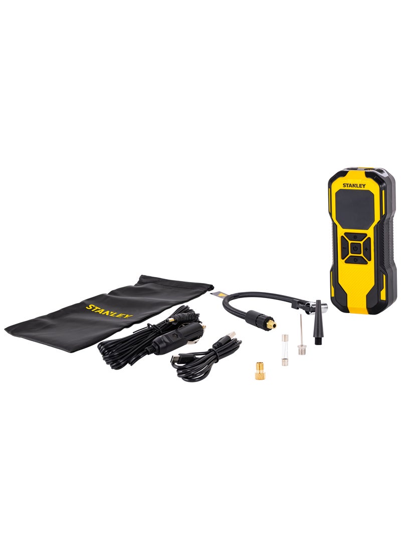 Stanley - Cordless Tire Inflator, Digital Gauge, 150 Psi Max Air Pressure, Built-in LED, Dual Power Sources - Image 1