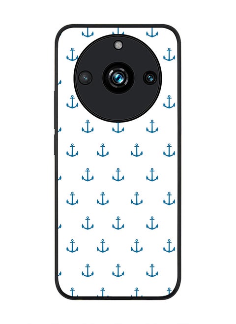 Rugged Black Edge case for Realme 11 Pro/Realme 11 Pro+, Custom Slim fit Flexible Anti Drop Thin Phone Case Cover - Anchor Blue