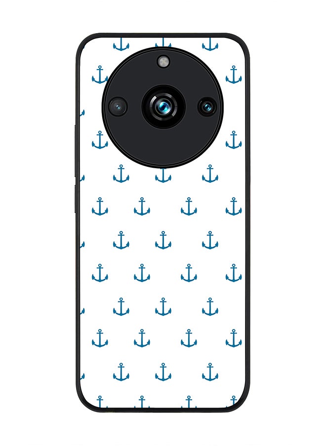 Stylizedd - Rugged Black Edge case for Realme 11 Pro/Realme 11 Pro+, Custom Slim fit Flexible Anti Drop Thin Phone Case Cover - Anchor Blue - Image 1