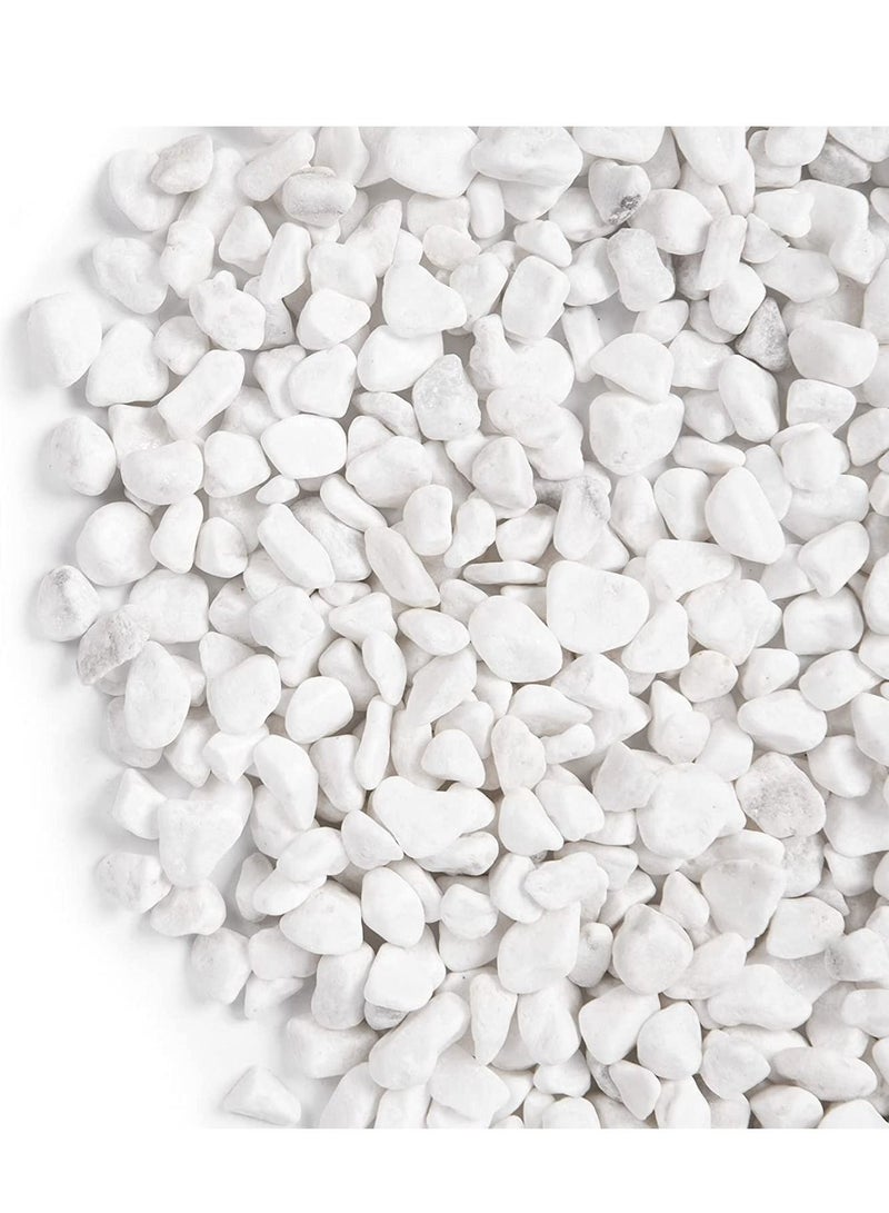 White Decorative Pebbles Natural River Rock Pebbles for Plants, Home DIY Decor,Aquarium Gravel,Vase Fillers,Fairy Garden,Landscaping Outdoor Stones 3-5mm (3KG) - Image 1