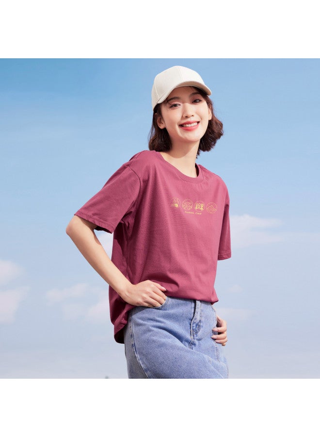 Outdoor Cotton T-shirt】fashionable And Versatile 100% Cotton Short-sleeved Shirt With Trendy Round Neck For Summer - Image 3