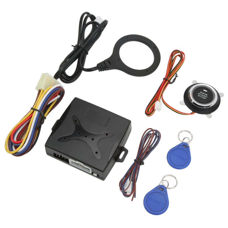 Push Button Start Kit 12V Universal Fit Smart Inductive Key - Foot Brake Detection Keyless Ignition System for 12V Vehicle Owners - Image 3