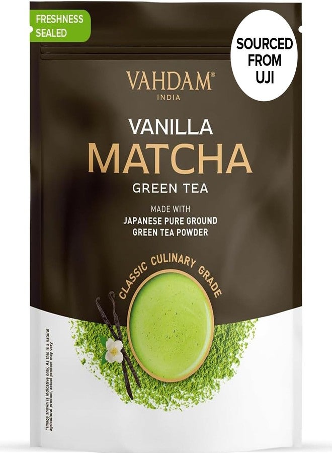 VAHDAM, Vanilla Matcha Green Tea Powder - 1.76oz | Pure Madagascar Vanilla + Premium Authentic Japanese Matcha | Hot or Iced - Vegan & Gluten-Free - Image 1