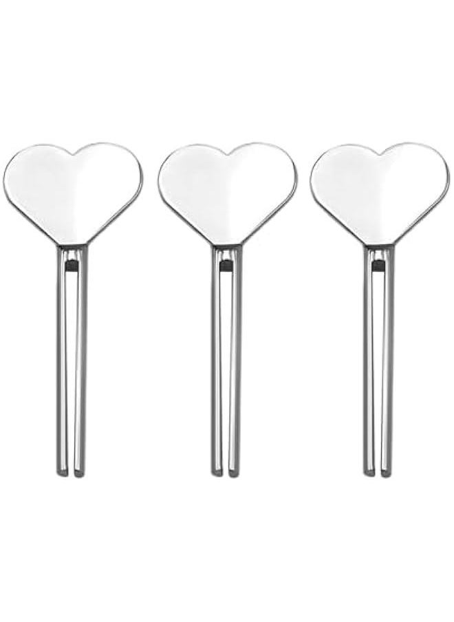 Generic 3Pcs Silver Manual Toothpaste Squeezer Heart Stainless Steel Dispenser Tube Squeezer Hand Cream Tube Key Roller Set Bathroom Accessories Daily Living Tube Squeezing Aids, Toothpaste Tube Squeezer  - Image 1
