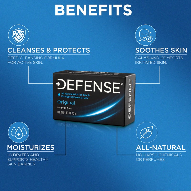 Defense Soap 5pk All Natural Tea Tree Bar Soap for Men | Made by Wrestlers with Tea Tree Oil & Eucalyptus Oil to Promote Healthy Skin - Image 4