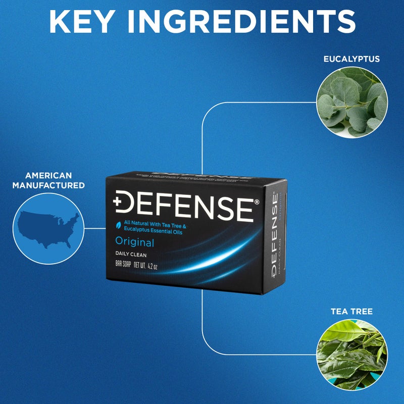 Defense Soap 5pk All Natural Tea Tree Bar Soap for Men | Made by Wrestlers with Tea Tree Oil & Eucalyptus Oil to Promote Healthy Skin - Image 2
