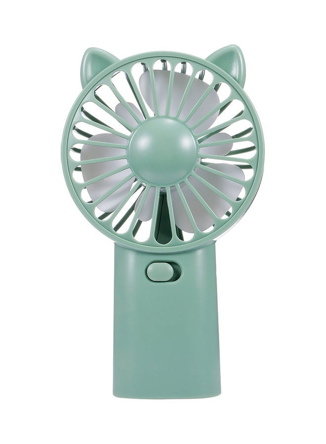 USB Rechargeable Mini Handhold Fan Green - Image 1