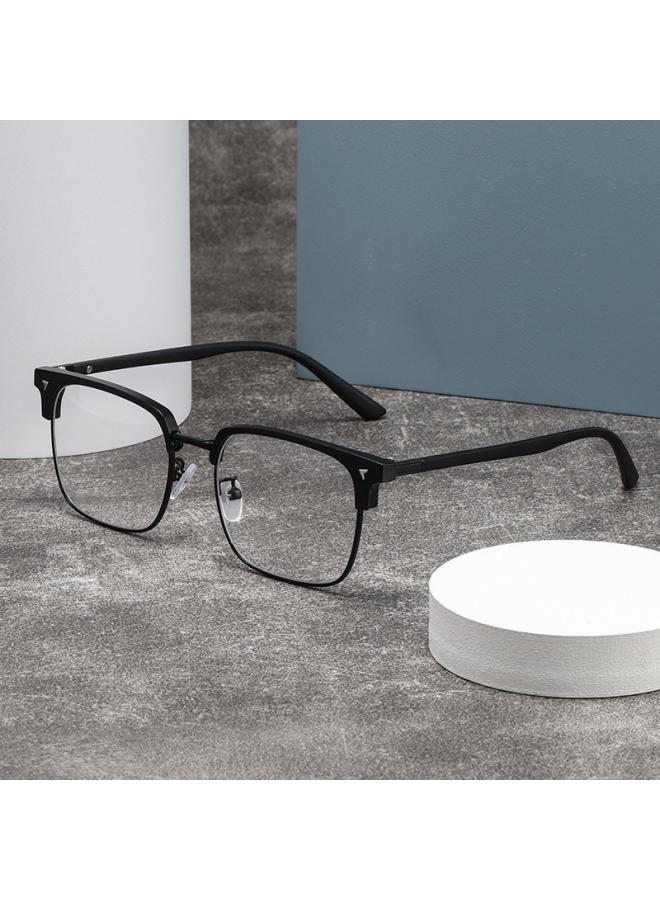 New Handsome Men's Anti-blue Light Glasses Black Frame Eyebrows Myopia Glasses Business With Degree Glasses Frame Women's Fashion