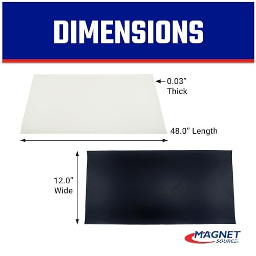 Master Magnetics Flexible Magnetic Sheet - 12" Wide, 48" Long, White Vinyl Front, 07060 - Image 2