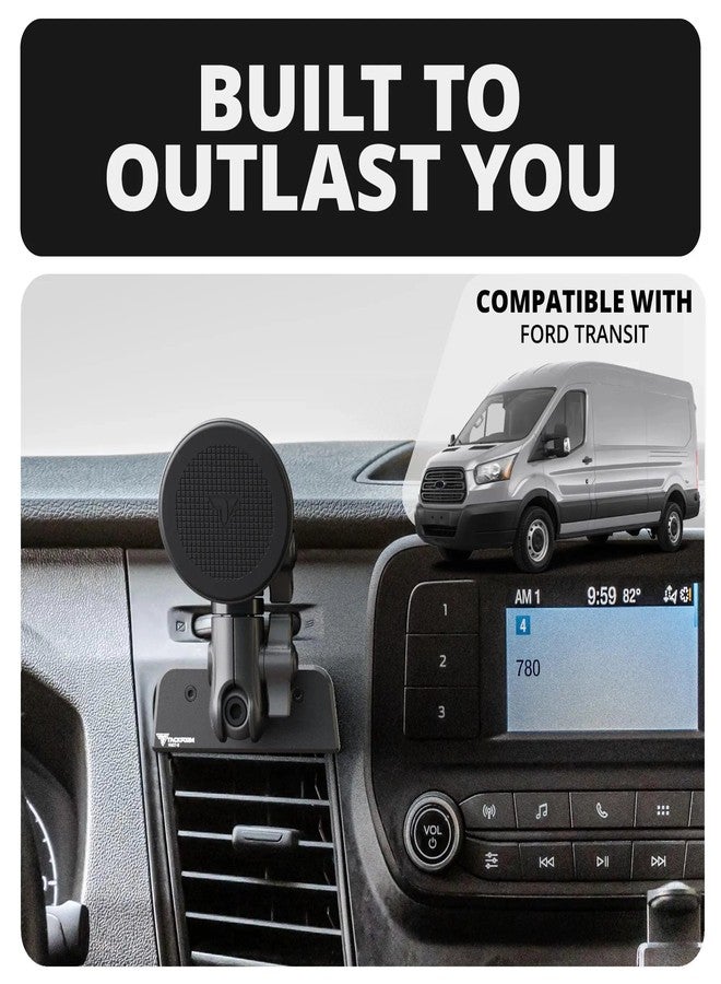 Tackform Link Vent Mount Magnetic Phone Holder - Compatible with MagSafe, 2020-2025 Ford Transit (Excluding Connect) | Not for Use with Factory 12" Screen | All Metal | Professional Grade, Heavy-Duty - Image 3