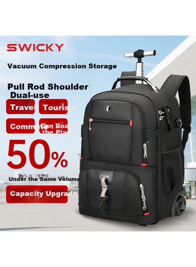 Swicky Trolley Backpack For Men, New Model, Carry-on Approved, Travel Leisure Large Capacity Lightweight Backpack - Image 1