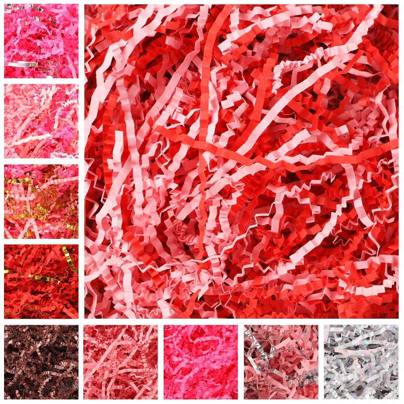 Zonon 10 Pack 300g Easter Crinkle Cut Paper Shred Filler for Packing and Empty Basket Filler  Raffia Tissue Paper Stuffers Gift Boxes for Wrapping Party Supplies(Lovely Color) - Image 1