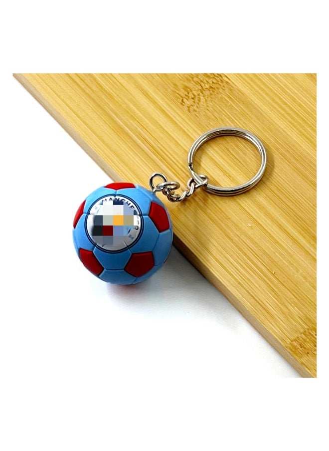 Generic AC Milan/Barcelona/Real Madrid Soccer Model Keychain Accessory Pendant Bag Chain Car Keychain Creative Gift for Unisex 