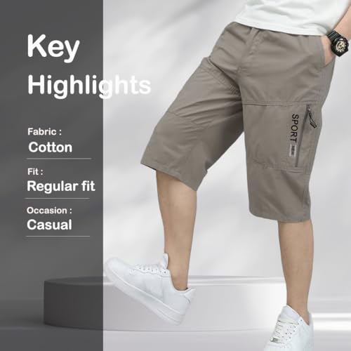 TAGDO® Men's Solid Cotton Shorts | Shorts Pant for Men | Shorts for Men (RF-Cotton-Shorts-2003-Dolphin-M) - Image 2