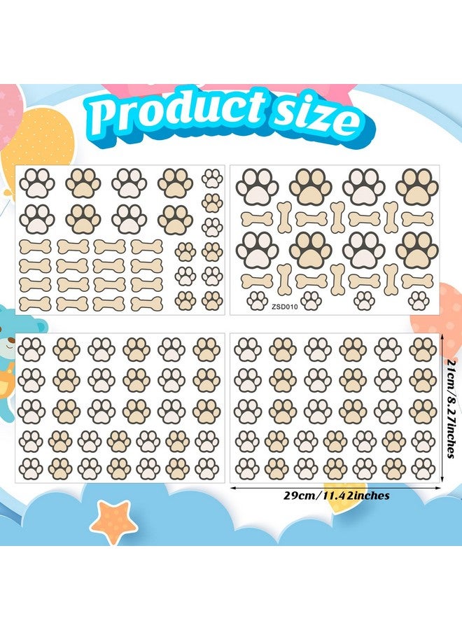 Eersida 127 Glow in The Dark Dog Paw Stickers Luminous Removable Vinyl Wall Decals for Kids Nursery Bedroom(Blue Light) - Image 2