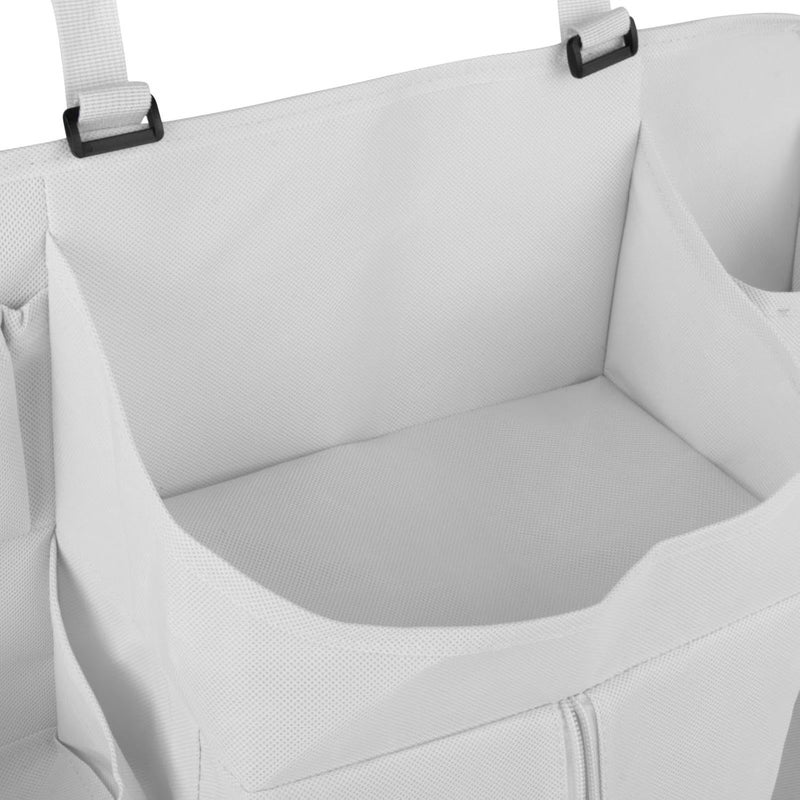 Hanging Diaper Organizer for Changing Table, Ample Storage, Nursery Diaper Stacker for Newborns, Girls and Boys, Gray - Image 2