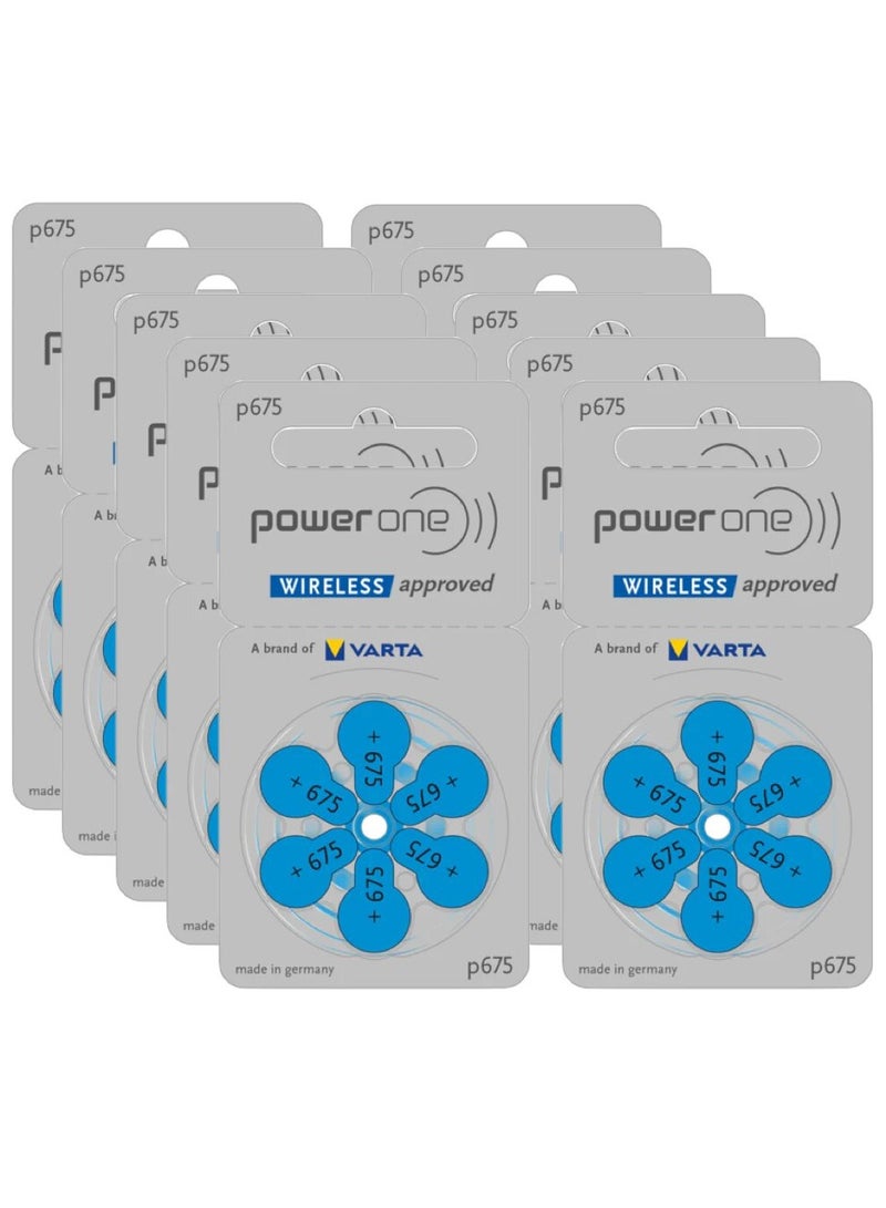 PowerOne Powerone (Size 675) Hearing Aid 1.45V Batteries - 60 Pieces  - Image 2