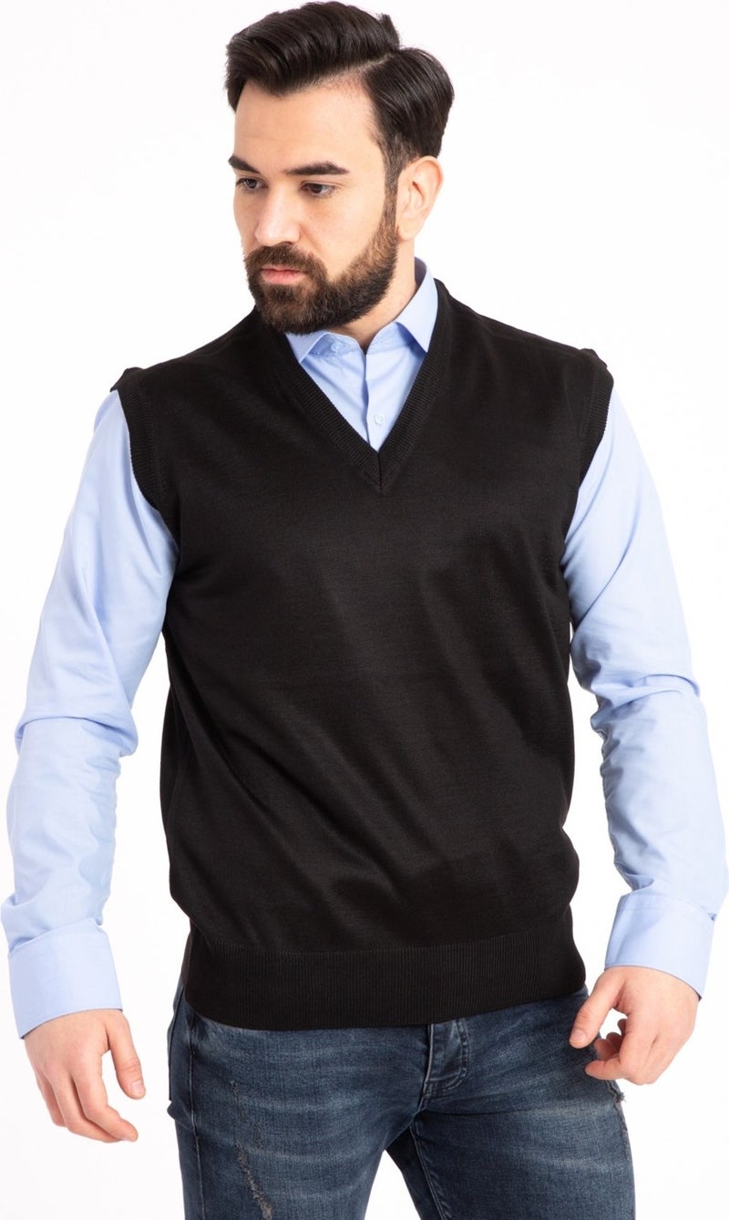 Mutlu City Men's Fine Wool Knitwear Knit Regular Pattern Dad Sweater 5120  - Image 4