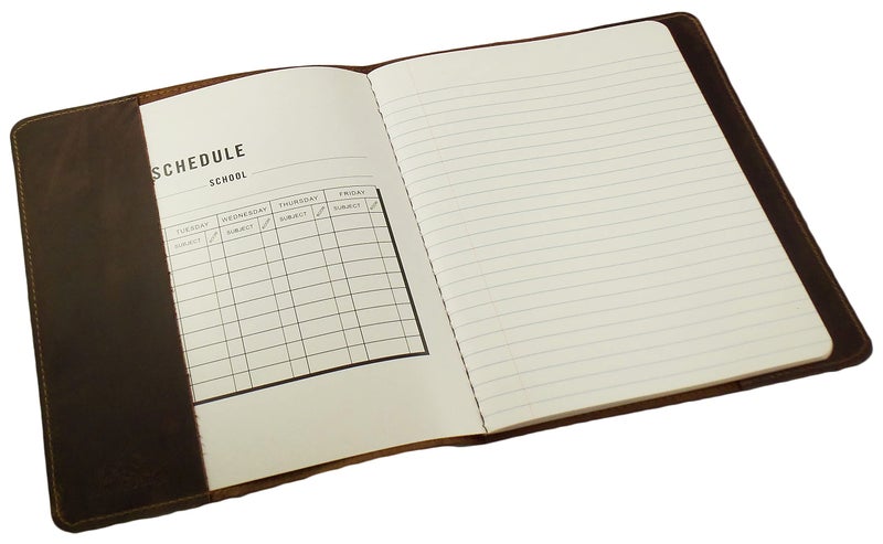 Rustic Ridge Leather Rustic Ridge Refillable Leather Composition Notebook - Composition Notebook Cover - Leather Notebook Cover - Fits Moleskine XL 9.75" x 7.5" (Vintage Brown) - Image 3