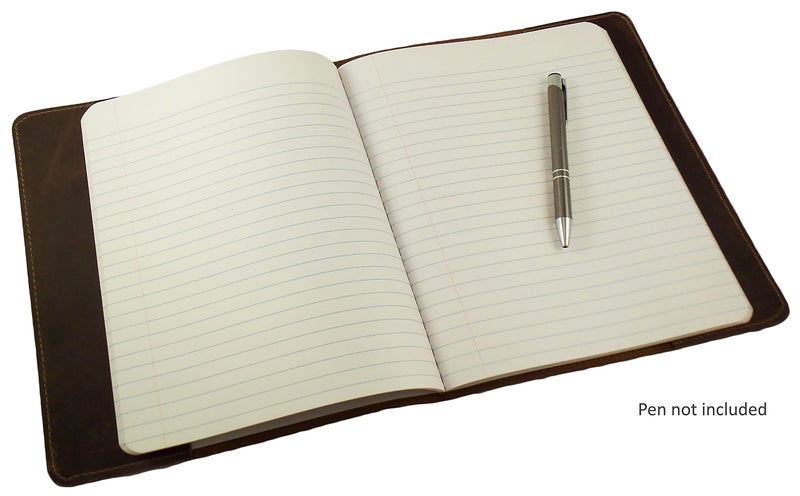 Rustic Ridge Leather Rustic Ridge Refillable Leather Composition Notebook - Composition Notebook Cover - Leather Notebook Cover - Fits Moleskine XL 9.75" x 7.5" (Vintage Brown) - Image 2