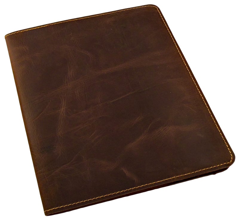 Rustic Ridge Leather Rustic Ridge Refillable Leather Composition Notebook - Composition Notebook Cover - Leather Notebook Cover - Fits Moleskine XL 9.75" x 7.5" (Vintage Brown) - Image 1