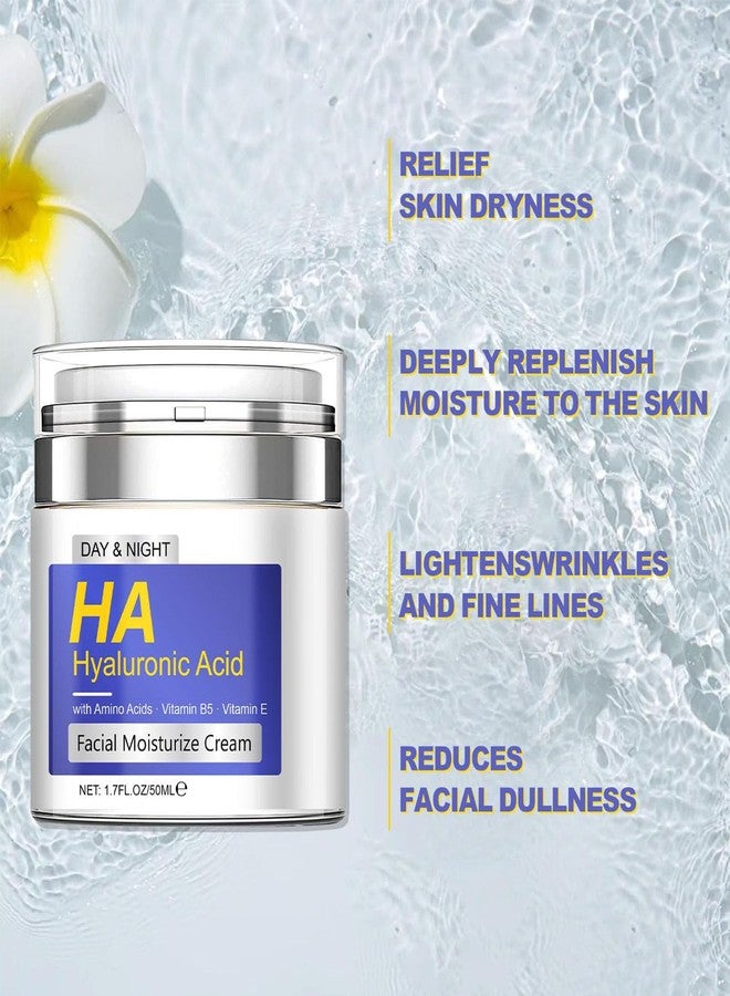 gcdat Hyaluronic Acid Moisturizer with Airless Pump, Facial Moisturize Cream with Amino Acids, Vitamin B5, Vitamin E, Anti-Aging, Hydrating, Reducing Fine Lines for Women, Suitable for Dry Skin, 1.7 Fl. Oz - Image 4