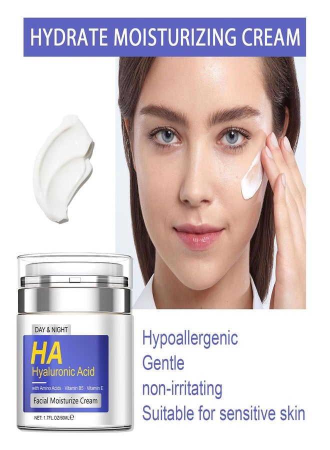 gcdat Hyaluronic Acid Moisturizer with Airless Pump, Facial Moisturize Cream with Amino Acids, Vitamin B5, Vitamin E, Anti-Aging, Hydrating, Reducing Fine Lines for Women, Suitable for Dry Skin, 1.7 Fl. Oz - Image 3