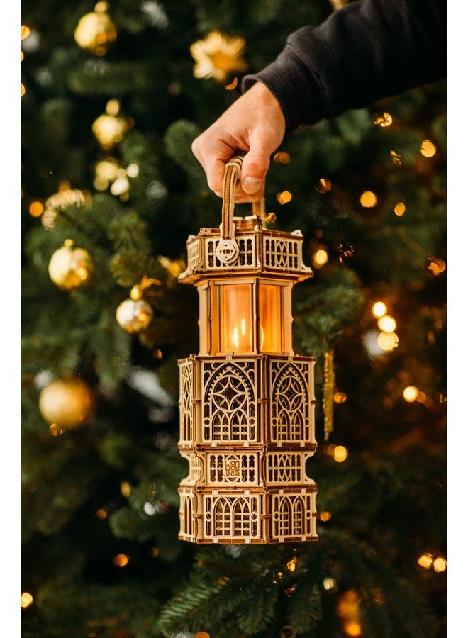 Wood Trick فانوس خشبي عتيق مضيء LED - ألغاز خشبية ثلاثية الأبعاد للبالغين والأطفال للبناء - إضاءة بنمطين - مشروع هندسي DIY نموذج لغز ميكانيكي ثلاثي الأبعاد للبالغين - Image 2