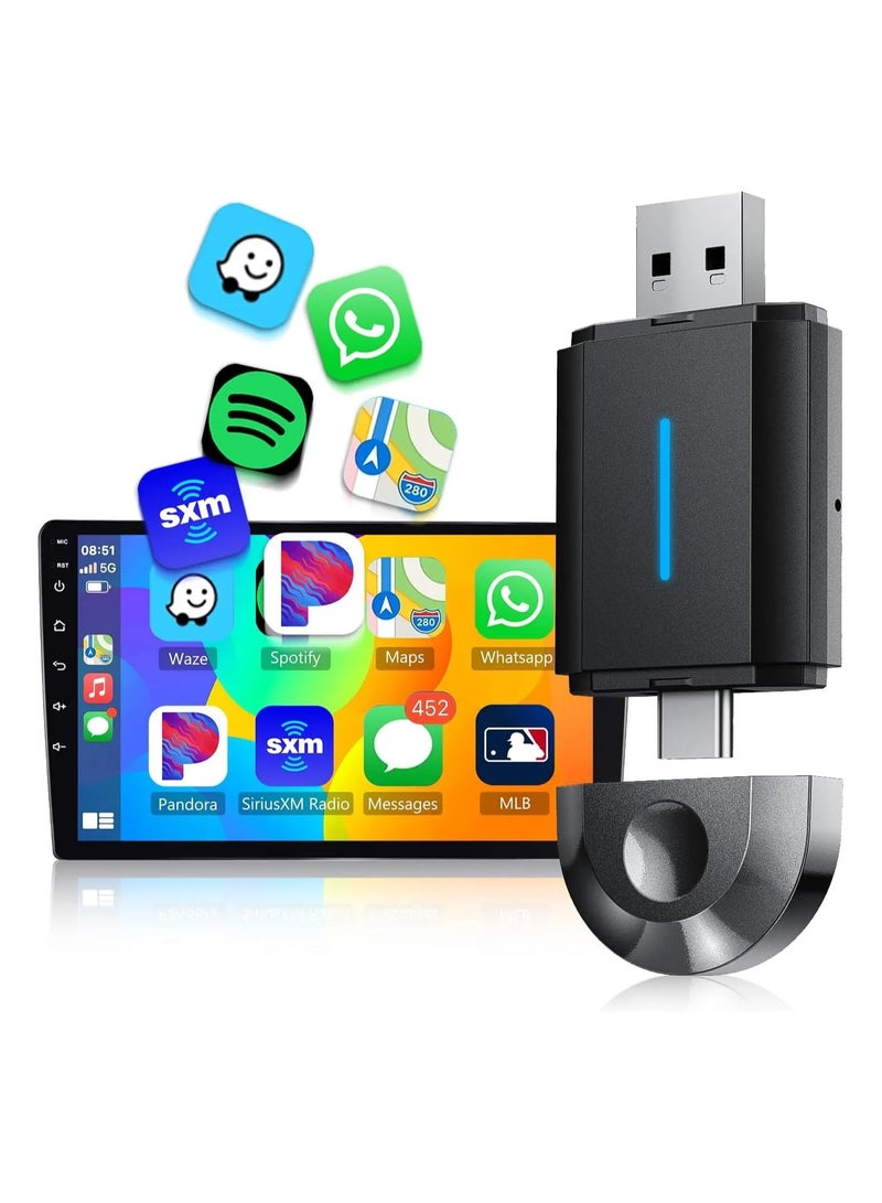 AROAQ Phoebus Link Wireless Car Adapter for Apple and Android Auto Smart CarPlay Connection Device - Image 1