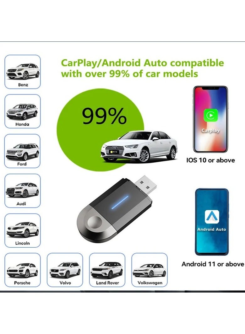 AROAQ Phoebus Link Wireless Car Adapter for Apple and Android Auto Smart CarPlay Connection Device - Image 4