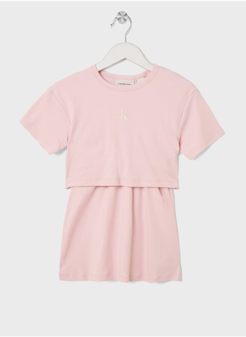 Calvin Klein Jeans Youth Logo T-Shirt & Skirt  - Image 1