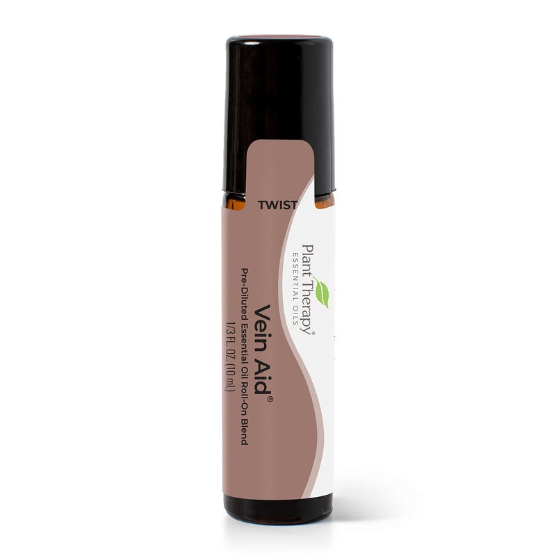 Plant Therapy Vein Aid Essential Oil Blend Pre-Diluted Roll-On 10 mL (1/3 oz) 100% Pure, Therapeutic Grade - Image 1