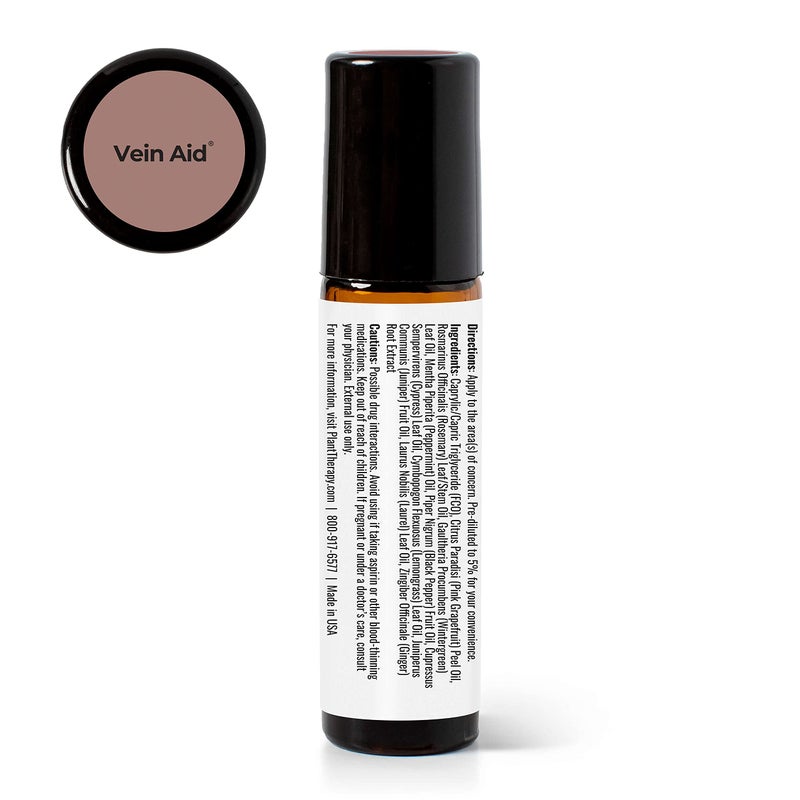 Plant Therapy Vein Aid Essential Oil Blend Pre-Diluted Roll-On 10 mL (1/3 oz) 100% Pure, Therapeutic Grade - Image 4
