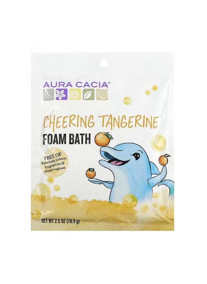 Aura Cacia Cheering Foam Bath Tangerine 2.5 oz 70.9 g  - Image 1