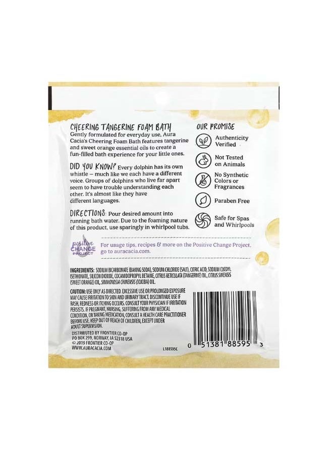 Aura Cacia Cheering Foam Bath Tangerine 2.5 oz 70.9 g  - Image 2