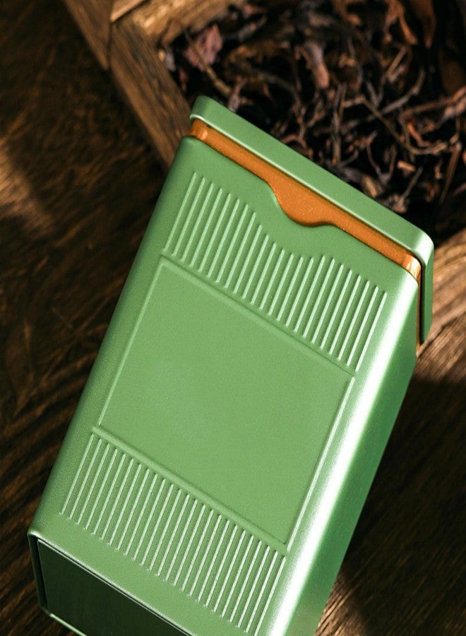 HAN SHENG Square Airtight Tea Tins - Green, Food Storage Containers for Loose Tea, Coffee, Spices (5.9"x3.4"x2.8") - Image 5