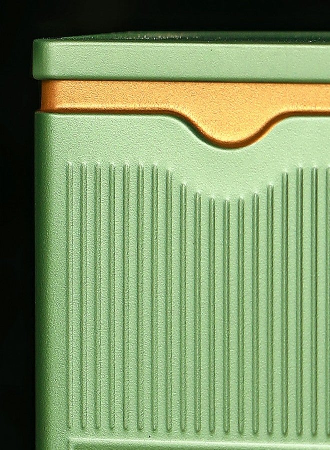 HAN SHENG Square Airtight Tea Tins - Green, Food Storage Containers for Loose Tea, Coffee, Spices (5.9"x3.4"x2.8") - Image 3