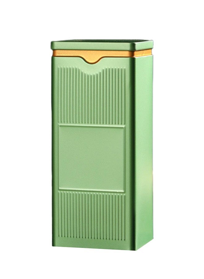 HAN SHENG Square Airtight Tea Tins - Green, Food Storage Containers for Loose Tea, Coffee, Spices (5.9"x3.4"x2.8") - Image 1