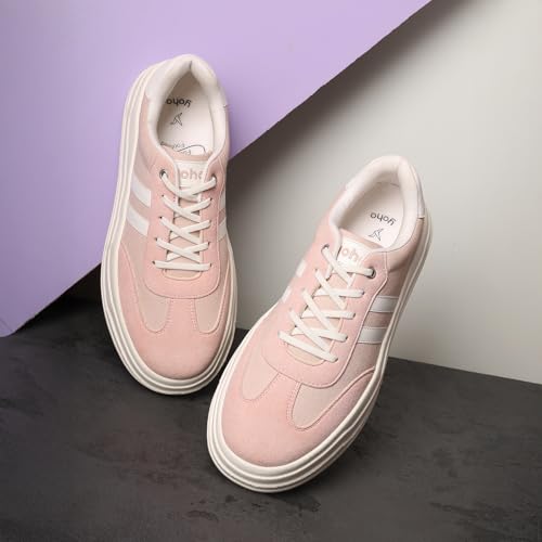 YOHO Fluffs 002 Sneaker for women | Stylish Canvas Design | Lightweight EVA Sole | Breathable Comfort | Eco-Conscious Build | Baby Pink - UK 6 - Image 2