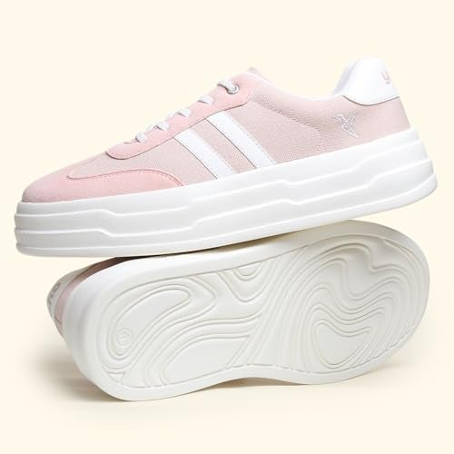 YOHO Fluffs 002 Sneaker for women | Stylish Canvas Design | Lightweight EVA Sole | Breathable Comfort | Eco-Conscious Build | Baby Pink - UK 6 - Image 5