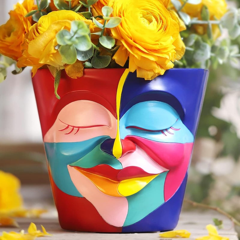 GUGUGO D، راتنج، ألوان قوس قزح - أحمر مرجاني ونيلي بشكل أساسي، 5.5 بوصة - Image 1