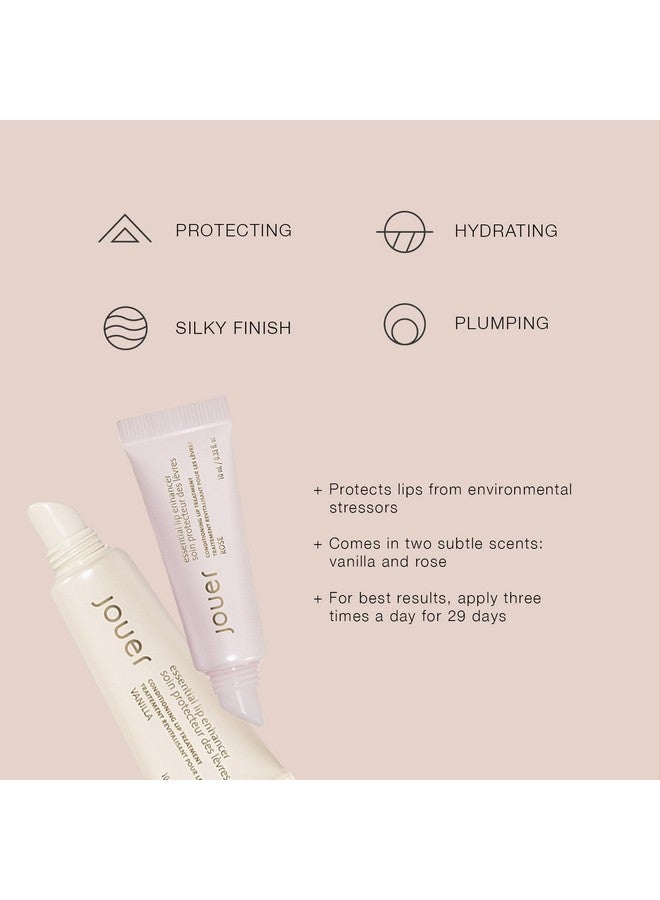 Jouer Jouer Essential Vegan Lip Enhancer - Plumping Lip Gloss - Enhancing Lip Conditioner - Moisturize, Plump, & Nourishing Lip Care - Jojoba Seed Oil & Maxi Lip Formula for Moisturizing & Fullness, Vanilla - Image 4