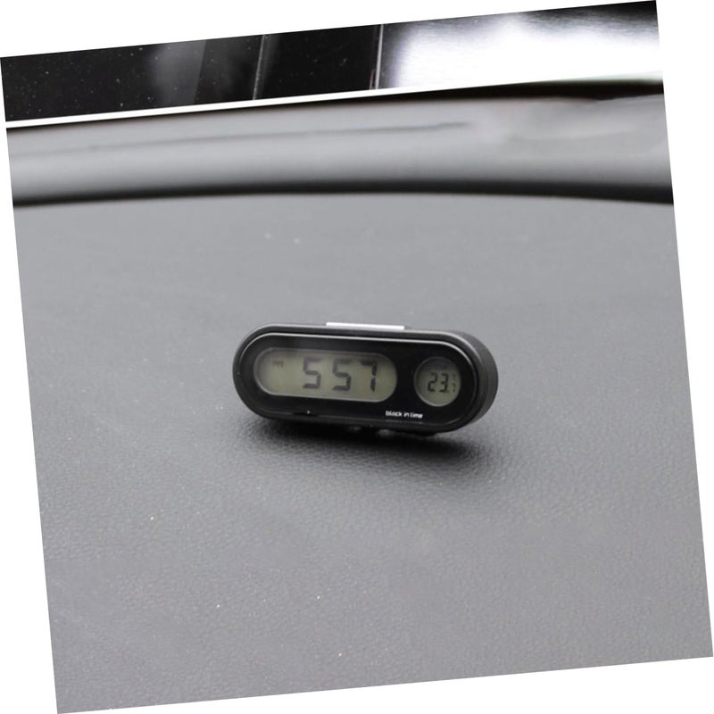 Digital Thermometer Clock Mini LED Indoor Outdoor Car Temperature Meter - Image 5