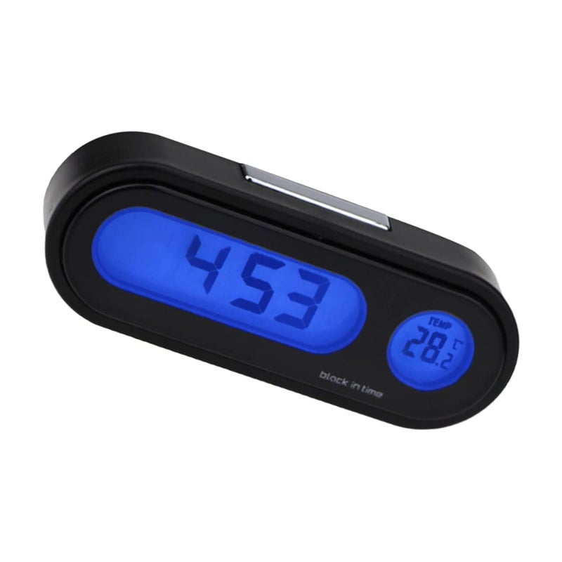 Digital Thermometer Clock Mini LED Indoor Outdoor Car Temperature Meter - Image 2