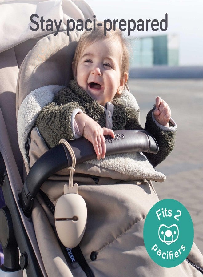 Baby Uma حافظة لهاية سيليكون من بيبي أوما - خالية من مادة BPA، آمنة للغسل في غسالة الصحون، حافظة لهاية عالمية لحقيبة الحفاضات، تتسع لهايتين - Image 2