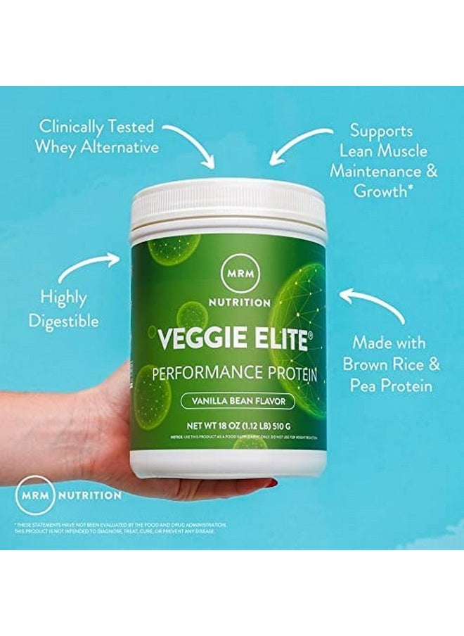 MRM - MRM Nutrition Veggie Elite Performance Protein | Chocolate Mocha Flavored| Plant-Based Protein| Easy to Digest | with BCAAs| Vegan + Gluten-Free | Clinically Tested| Digestive enzymes | 30 Servings - Image 1