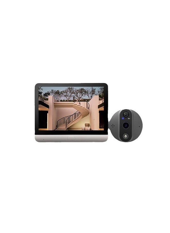 Tuya App Smart 1080P WiFi Doorbell Camera - 5000mAh Battery  Night Vision, Wireless Security with Digital Viewer App (Peephole Installation)