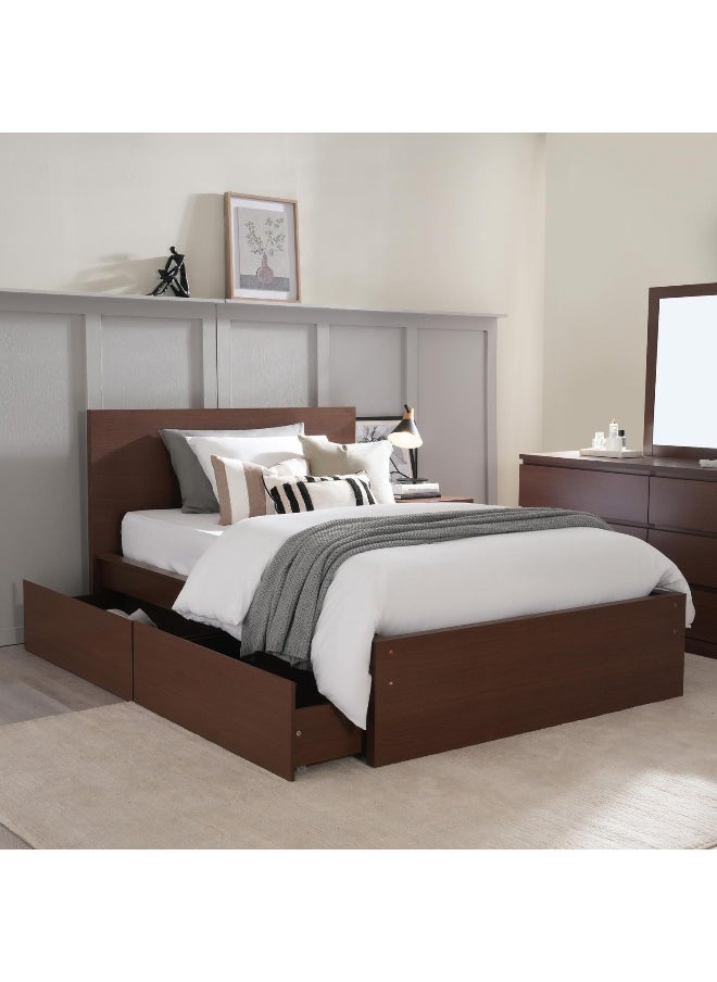 Pan Home Spring Collection Bed Storage Box Set Of 2 For 90 Cm And 140 Cm Bed - Wenge  - Image 5
