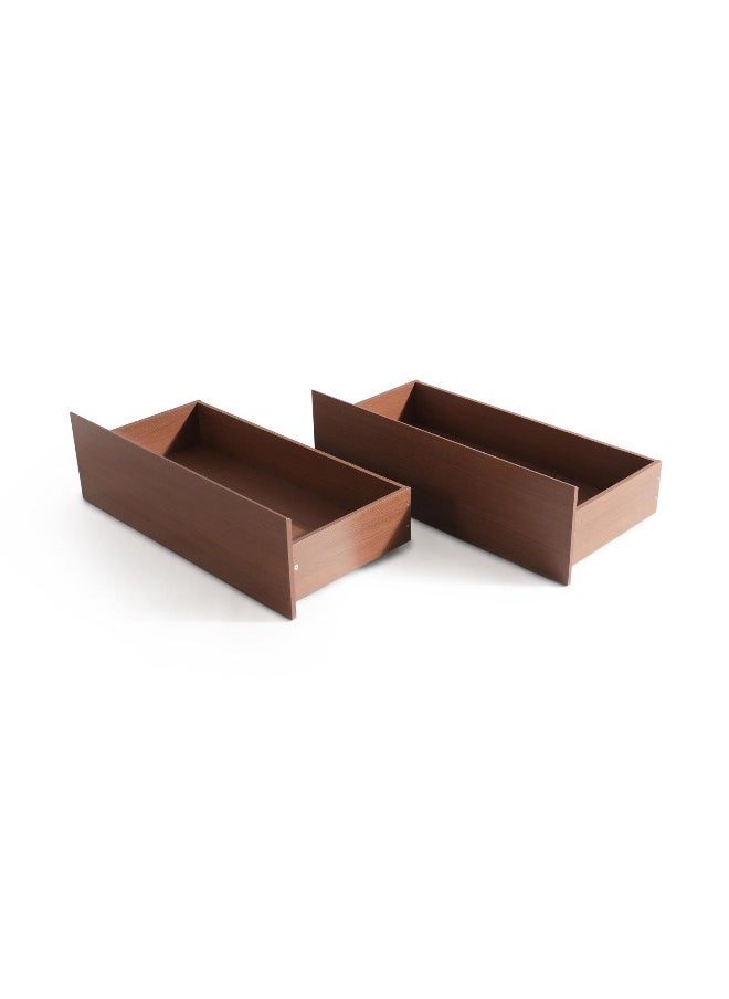 Pan Home Spring Collection Bed Storage Box Set Of 2 For 90 Cm And 140 Cm Bed - Wenge  - Image 4