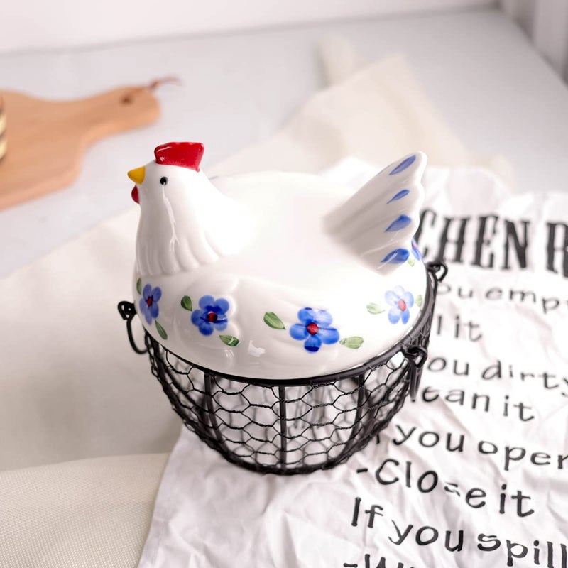 oskas Farmhouse Style Egg Storage Basket/Decorative Kitchen Storage Baskets - Image 2